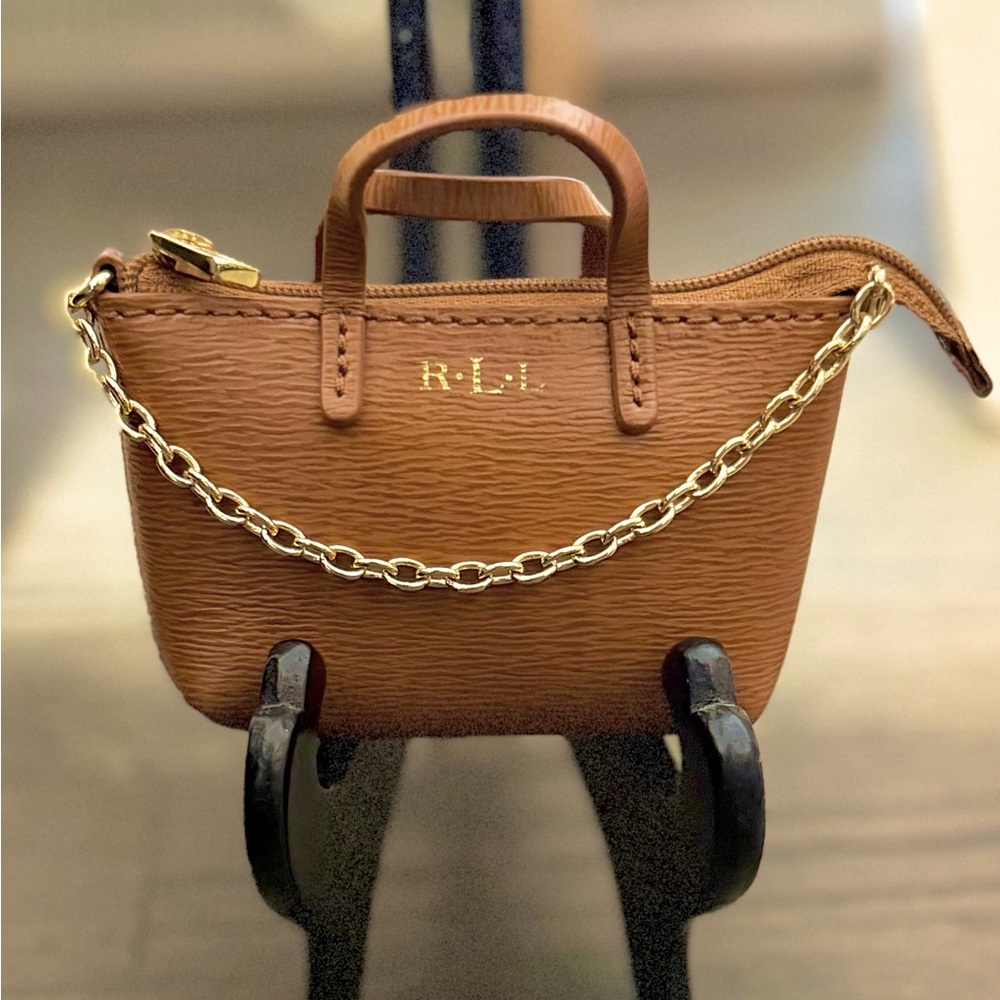 Lauren Ralph Lauren Newbury Mini Bag Charm Tan